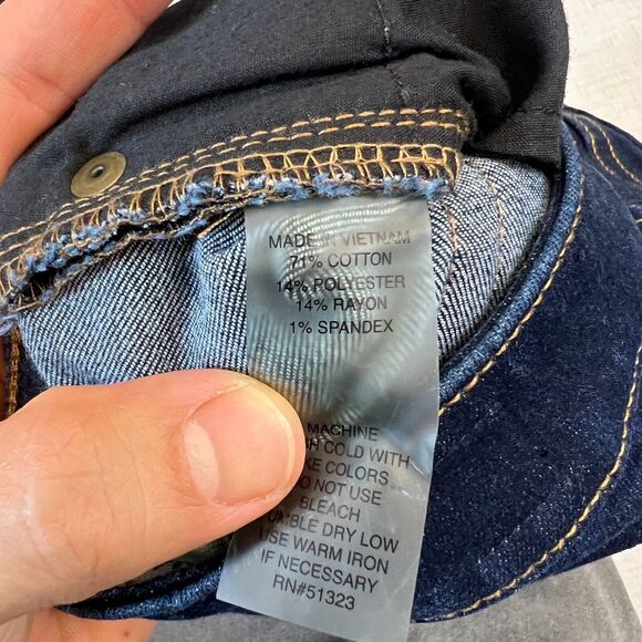 Two by Vince Camuto Jeans Womens 25/0 Mid Rise Denim Stretch Skinny Cigarette - Picture 9 of 11